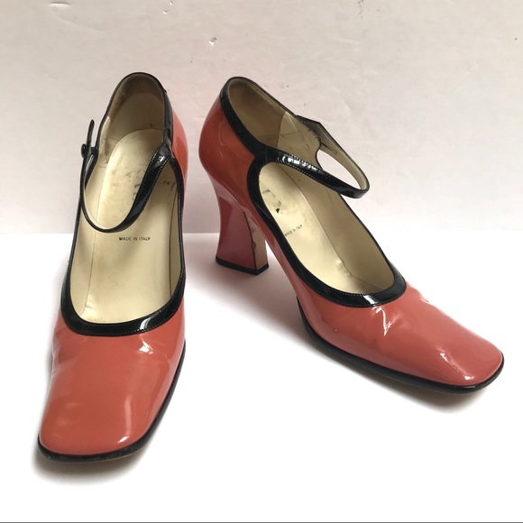 Prada | Shoes | Prada Vintage Mary Jane Patent Leather Pink Heels | Poshmark